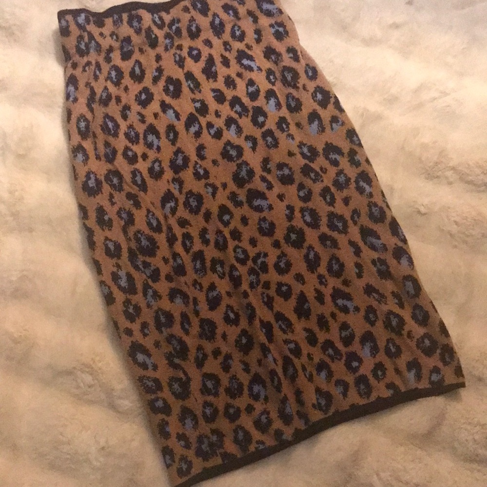 Leopard Print Midi Skirt